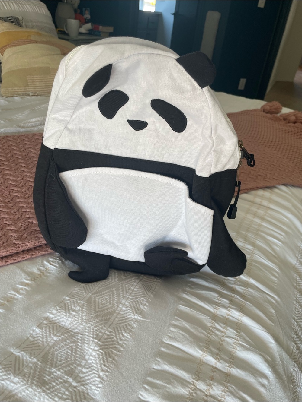 Panda Backpack - White and Black Cute Animal Design